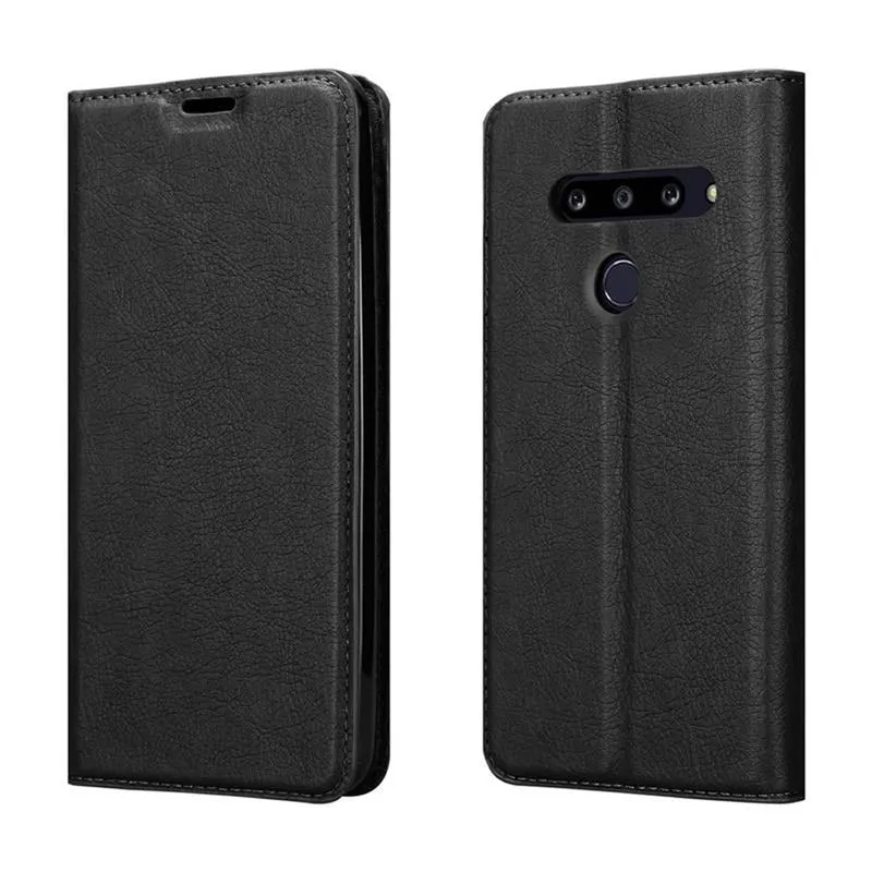 Cadorabo Hülle kompatibel mit LG G8S Schutzhülle mit Magnetverschluss, Standfunktion und Kartenfach