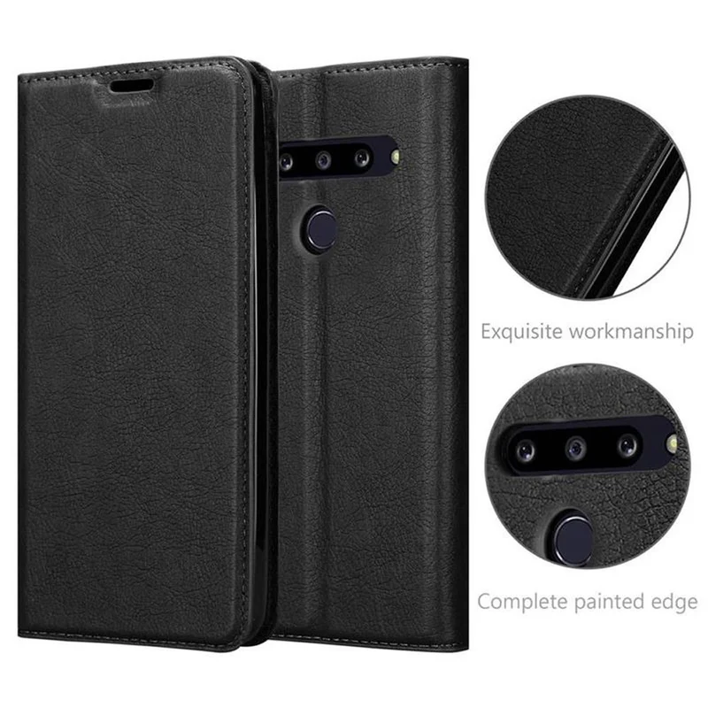 Cadorabo Hülle kompatibel mit LG G8S Schutzhülle mit Magnetverschluss, Standfunktion und Kartenfach
