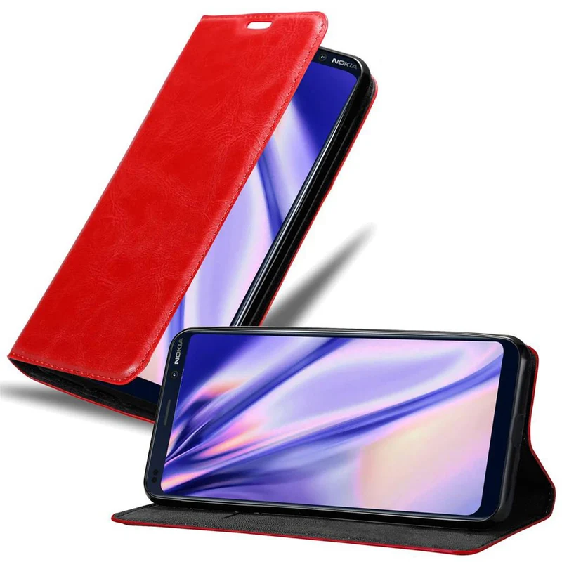 Cadorabo Hülle kompatibel mit Nokia 9 PureView Schutzhülle mit Magnetverschluss, Standfunktion und Kartenfach