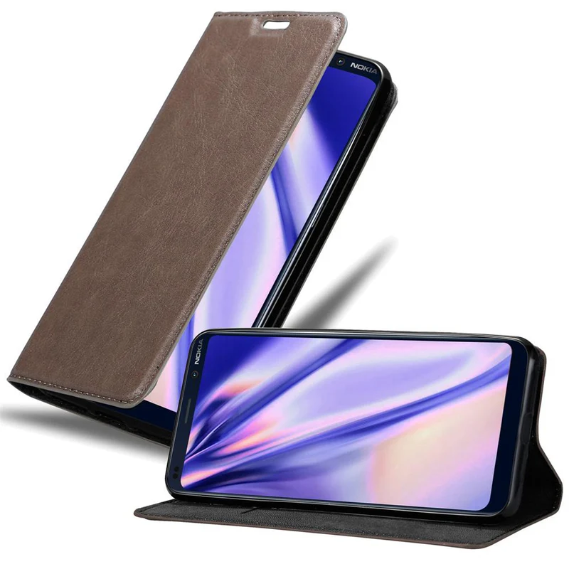Cadorabo Hülle kompatibel mit Nokia 9 PureView Schutzhülle mit Magnetverschluss, Standfunktion und Kartenfach