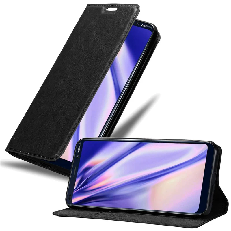 Cadorabo Hülle kompatibel mit Nokia 9 PureView Schutzhülle mit Magnetverschluss, Standfunktion und Kartenfach