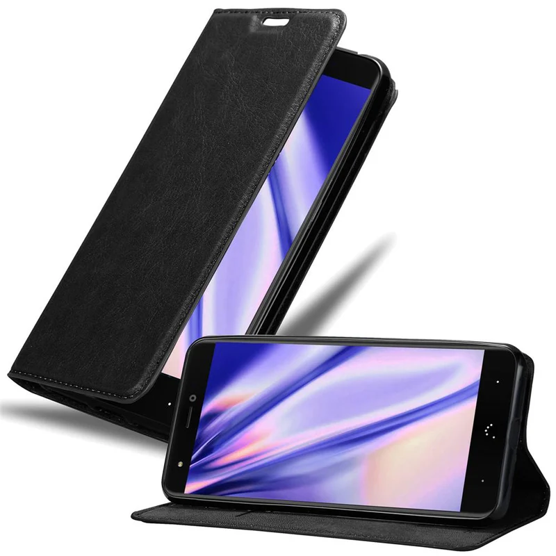 Cadorabo Hülle kompatibel mit BQ Aquaris X PRO Schutzhülle mit Magnetverschluss, Standfunktion und Kartenfach