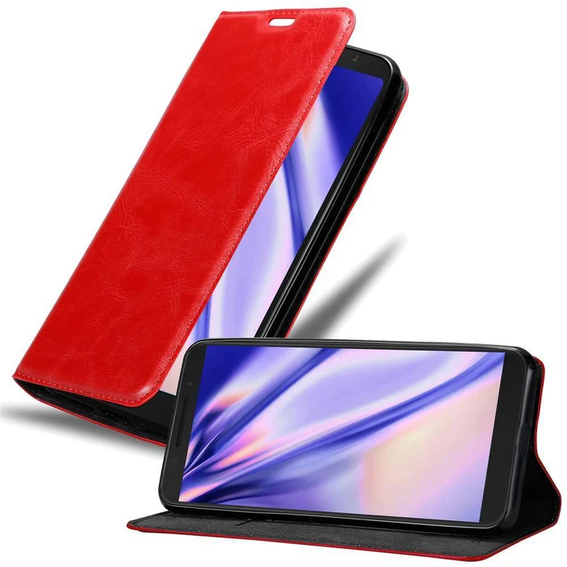 Cadorabo Hülle kompatibel mit Alcatel 3V Schutzhülle mit Magnetverschluss, Standfunktion und Kartenfach