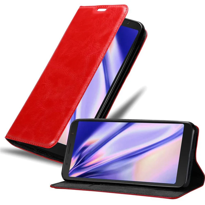 Cadorabo Hülle kompatibel mit Alcatel 3C Schutzhülle mit Magnetverschluss, Standfunktion und Kartenfach