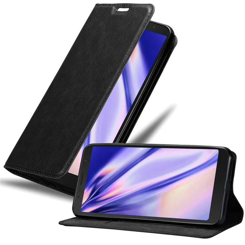 Cadorabo Hülle kompatibel mit Alcatel 3C Schutzhülle mit Magnetverschluss, Standfunktion und Kartenfach