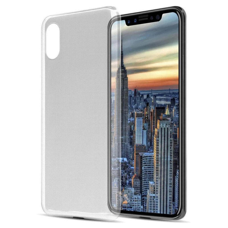Cadorabo Hülle und Panzer Folie kompatibel mit Apple iPhone X / XS TPU Silikon Case Cover