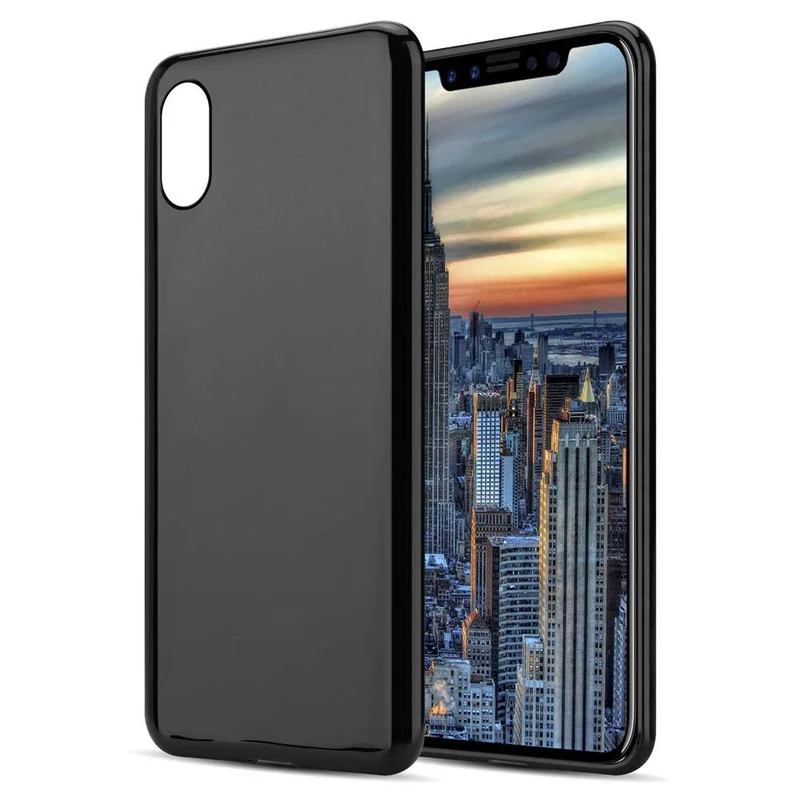 Cadorabo Hülle und Panzer Folie kompatibel mit Apple iPhone X / XS TPU Silikon Case Cover