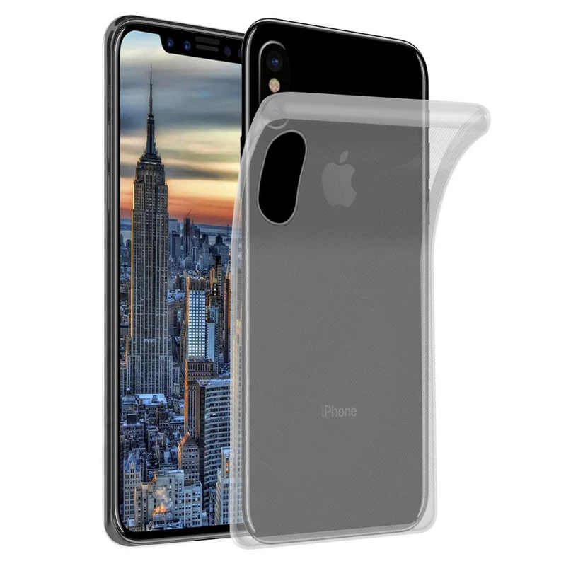 Cadorabo Hülle und Panzer Folie kompatibel mit Apple iPhone X / XS TPU Silikon Case Cover