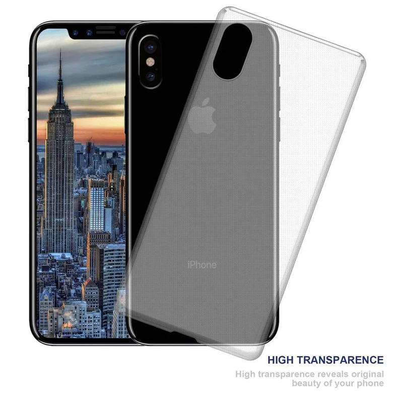 Cadorabo Hülle und Panzer Folie kompatibel mit Apple iPhone X / XS TPU Silikon Case Cover