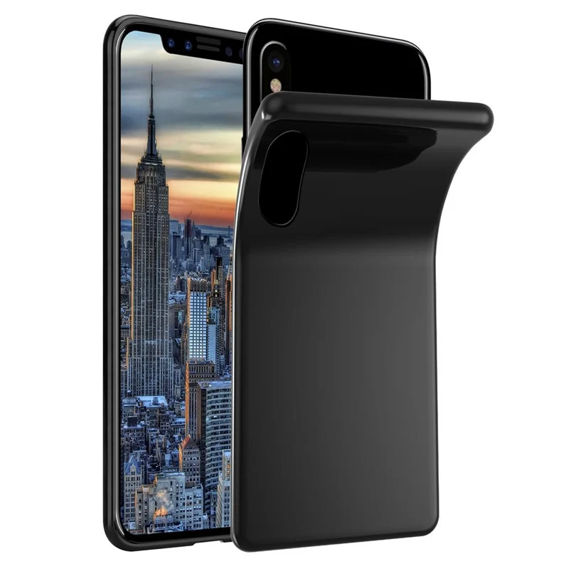 Cadorabo Hülle und Panzer Folie kompatibel mit Apple iPhone X / XS TPU Silikon Case Cover