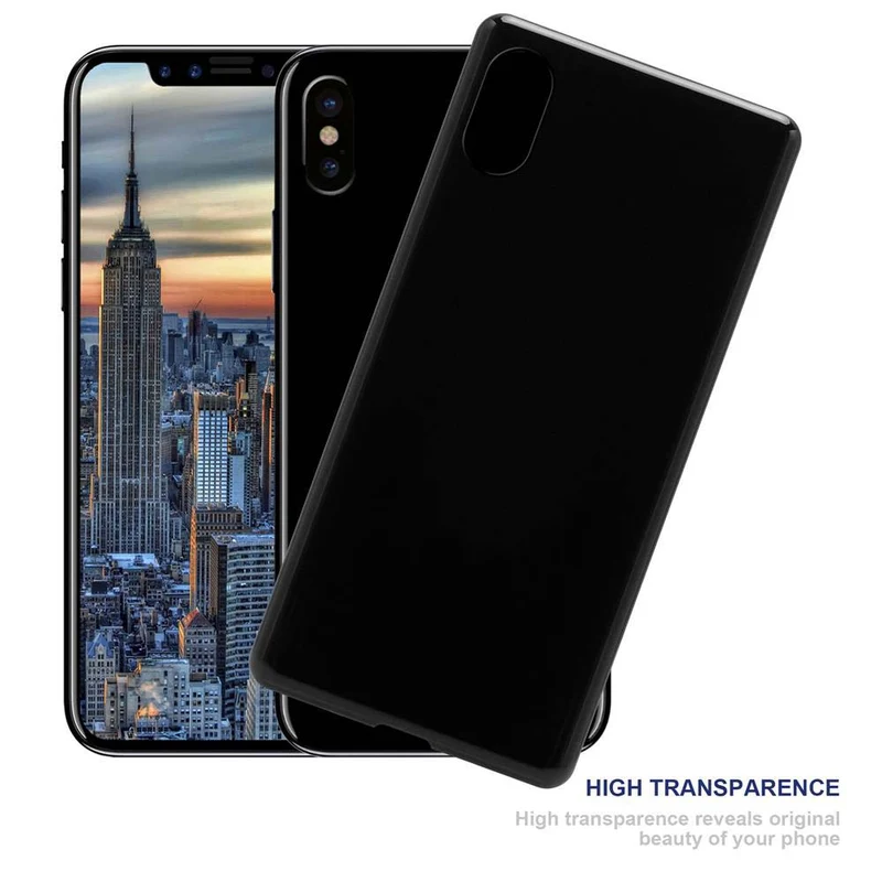 Cadorabo Hülle und Panzer Folie kompatibel mit Apple iPhone X / XS TPU Silikon Case Cover