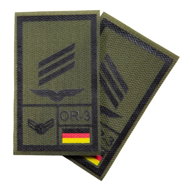 BW Rangabzeichen International bedruckt Luftwaffe Klett für KBS SK