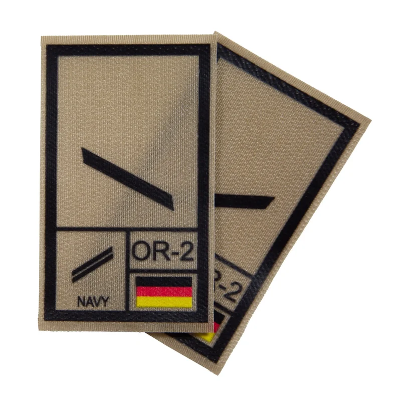 BW Rangabzeichen International bedruckt Marine Klett für KBS SK Schwarz