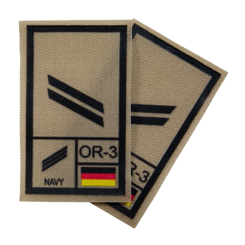 BW Rangabzeichen International bedruckt Marine Klett für KBS SK Schwarz