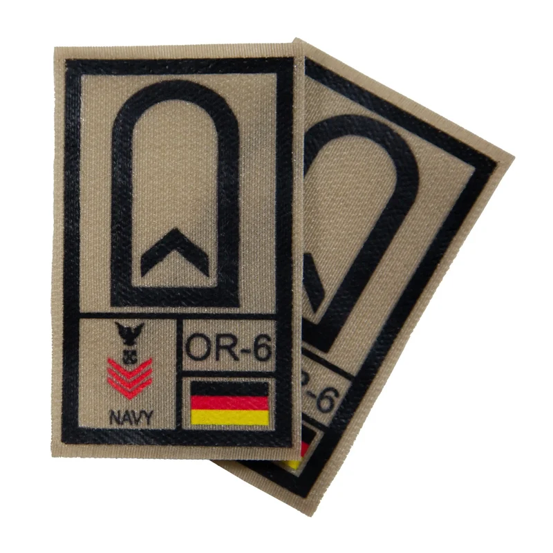 BW Rangabzeichen International bedruckt Marine Klett für KBS SK Schwarz