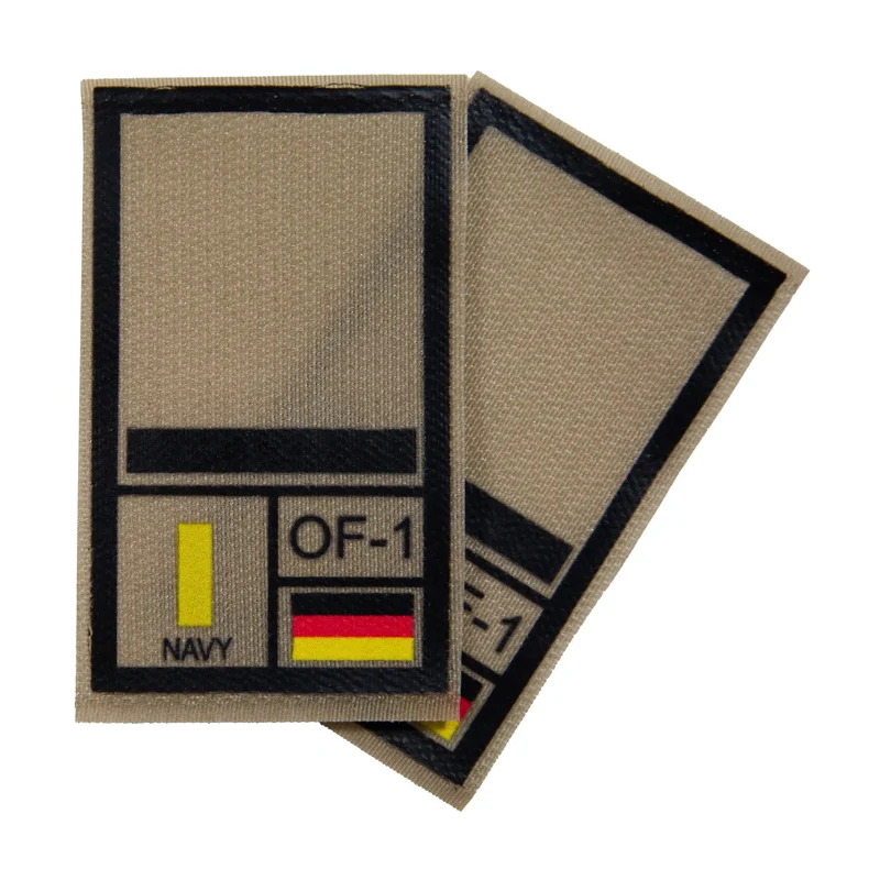 BW Rangabzeichen International bedruckt Marine Klett für KBS SK Schwarz