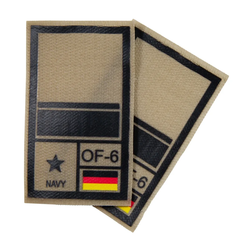 BW Rangabzeichen International bedruckt Marine Klett für KBS SK Schwarz