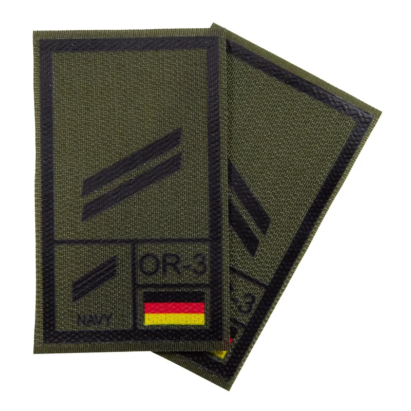 BW Rangabzeichen International bedruckt Marine Klett für KBS SK Schwarz