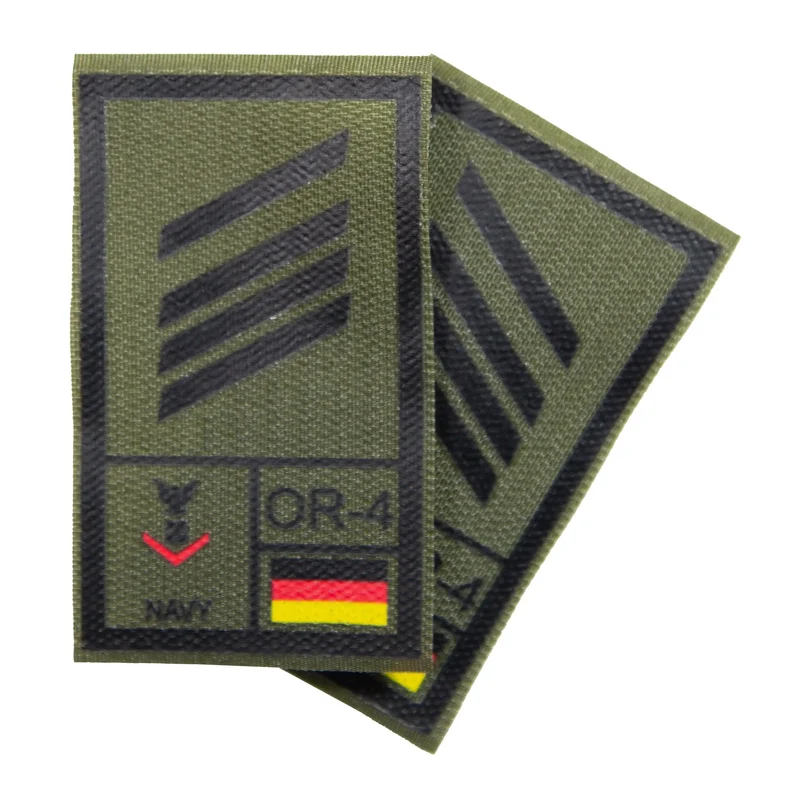 BW Rangabzeichen International bedruckt Marine Klett für KBS SK Schwarz