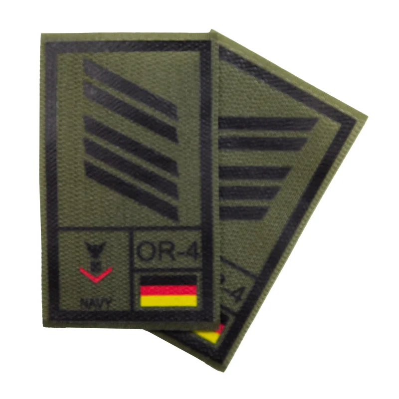 BW Rangabzeichen International bedruckt Marine Klett für KBS SK Schwarz