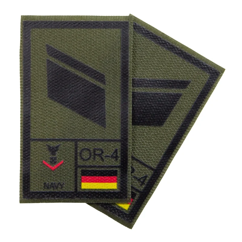 BW Rangabzeichen International bedruckt Marine Klett für KBS SK Schwarz