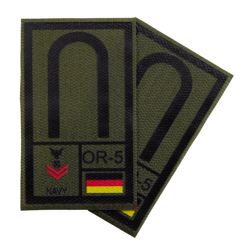 BW Rangabzeichen International bedruckt Marine Klett für KBS SK Schwarz