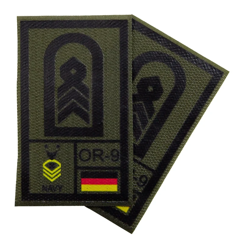 BW Rangabzeichen International bedruckt Marine Klett für KBS SK Schwarz