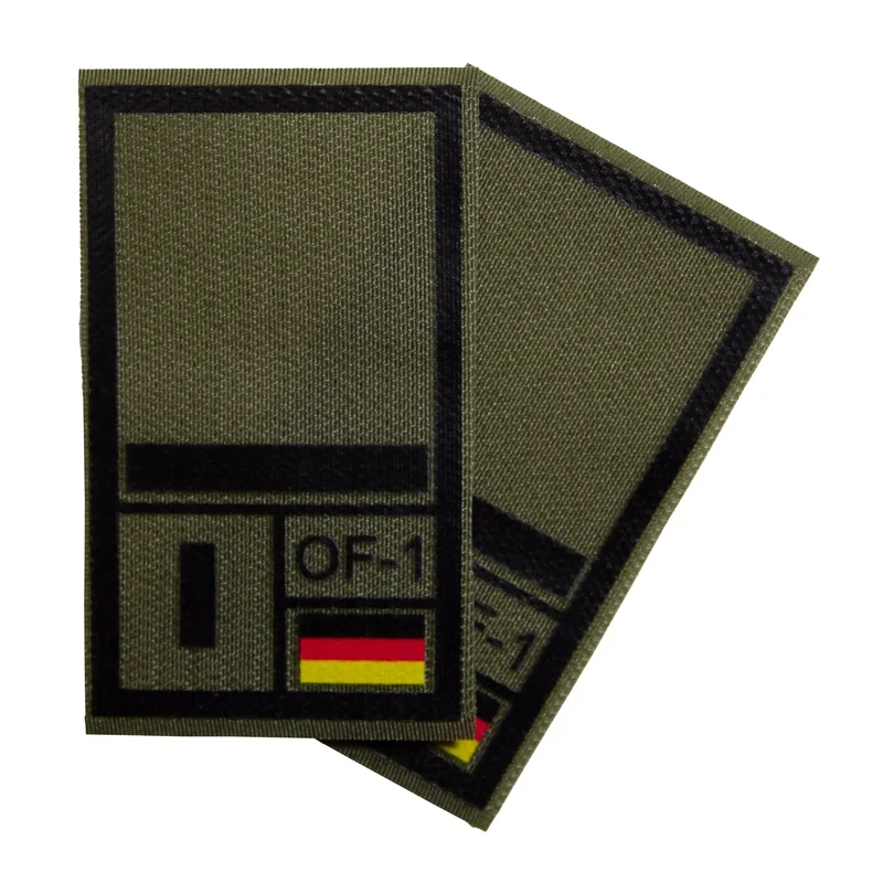 BW Rangabzeichen International bedruckt Marine Klett für KBS SK Schwarz