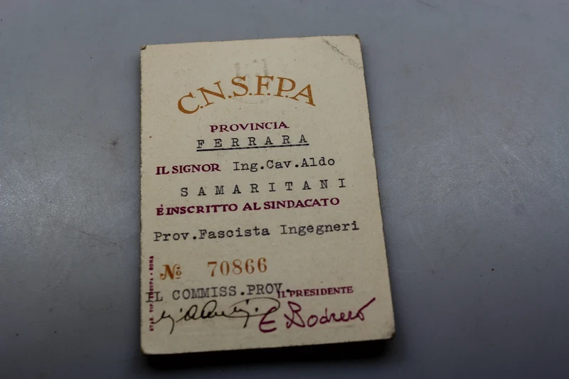CNSFPA-Mitgliedskarte für Jahr X° EF