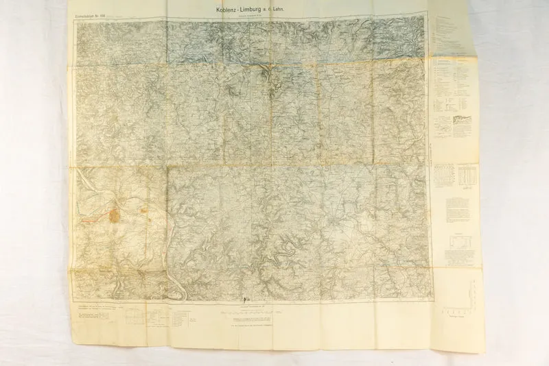 Topographische Karte WH - 1937 Raum Koblenz