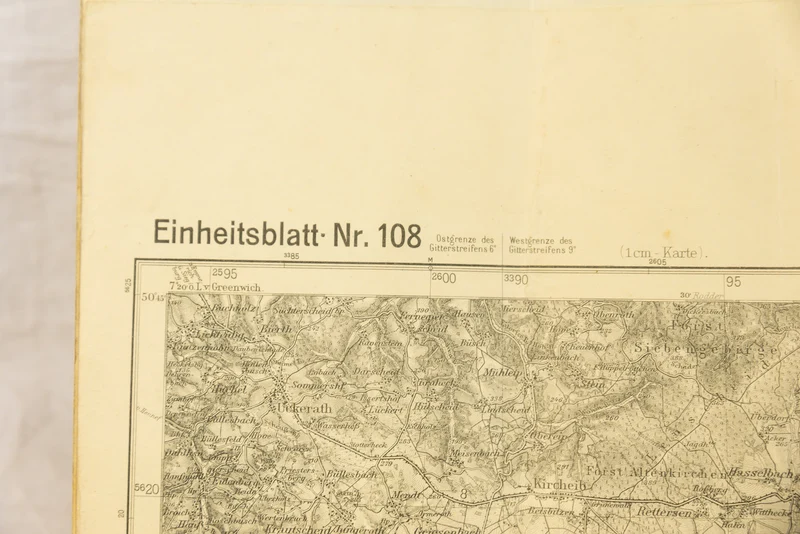 Topographische Karte WH - 1937 Raum Koblenz