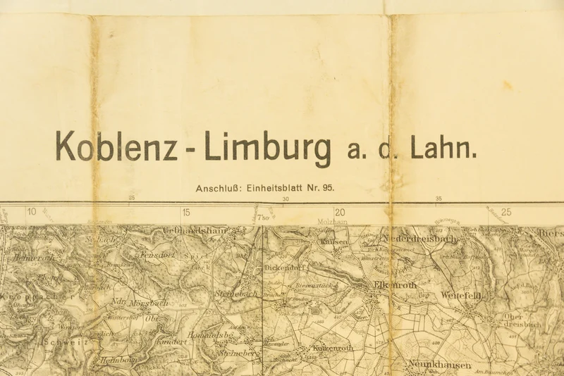 Topographische Karte WH - 1937 Raum Koblenz