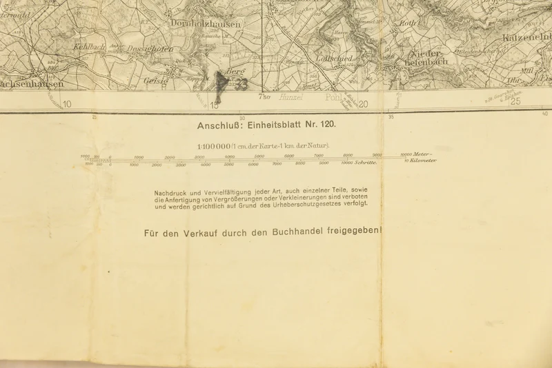 Topographische Karte WH - 1937 Raum Koblenz