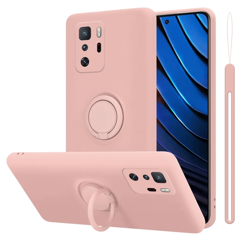 Cadorabo Hülle kompatibel mit Xiaomi POCO X3 GT Schutzhülle aus flexiblem TPU Silikon mit Ring