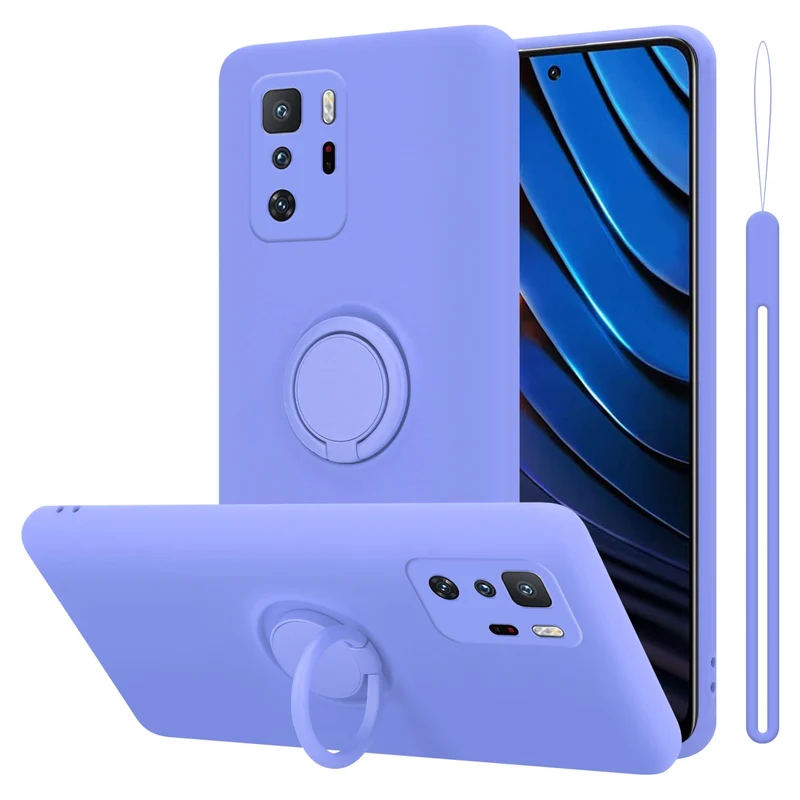 Cadorabo Hülle kompatibel mit Xiaomi POCO X3 GT Schutzhülle aus flexiblem TPU Silikon mit Ring