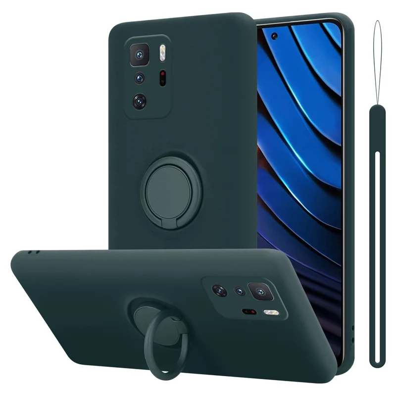 Cadorabo Hülle kompatibel mit Xiaomi POCO X3 GT Schutzhülle aus flexiblem TPU Silikon mit Ring