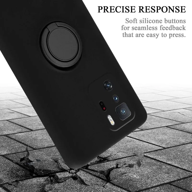 Cadorabo Hülle kompatibel mit Xiaomi POCO X3 GT Schutzhülle aus flexiblem TPU Silikon mit Ring