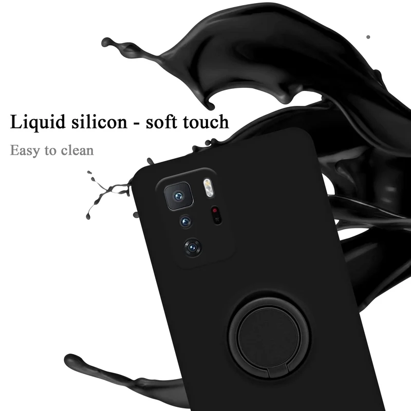 Cadorabo Hülle kompatibel mit Xiaomi POCO X3 GT Schutzhülle aus flexiblem TPU Silikon mit Ring