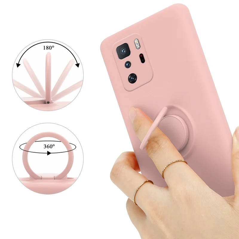 Cadorabo Hülle kompatibel mit Xiaomi POCO X3 GT Schutzhülle aus flexiblem TPU Silikon mit Ring