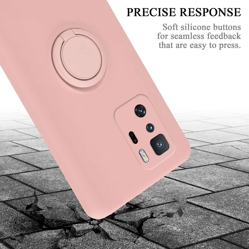 Cadorabo Hülle kompatibel mit Xiaomi POCO X3 GT Schutzhülle aus flexiblem TPU Silikon mit Ring