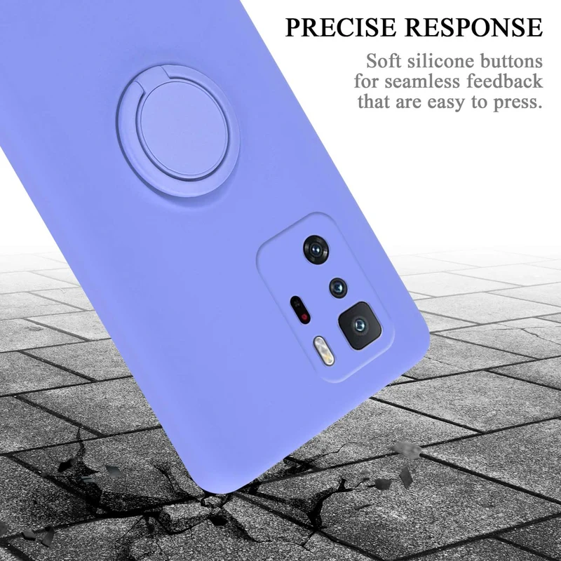 Cadorabo Hülle kompatibel mit Xiaomi POCO X3 GT Schutzhülle aus flexiblem TPU Silikon mit Ring