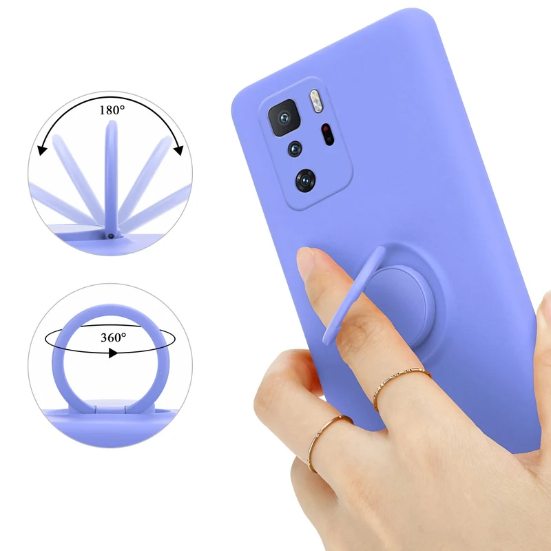 Cadorabo Hülle kompatibel mit Xiaomi POCO X3 GT Schutzhülle aus flexiblem TPU Silikon mit Ring