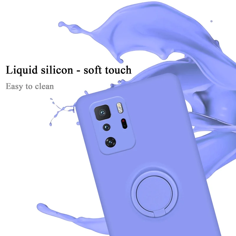 Cadorabo Hülle kompatibel mit Xiaomi POCO X3 GT Schutzhülle aus flexiblem TPU Silikon mit Ring