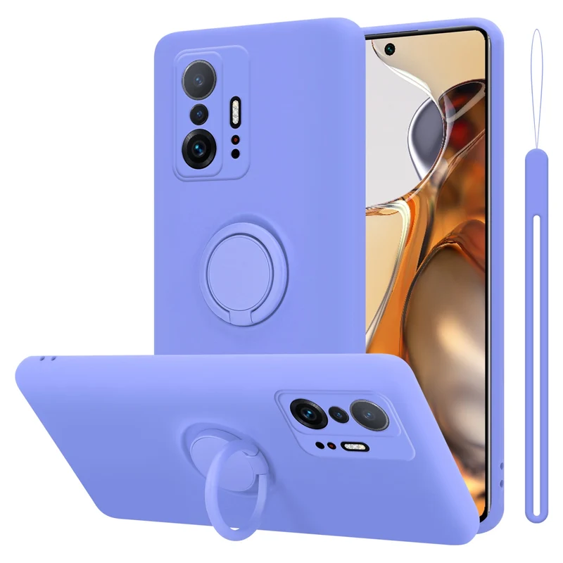 Cadorabo Hülle kompatibel mit Xiaomi 11T / 11T PRO Schutzhülle aus flexiblem TPU Silikon mit Ring