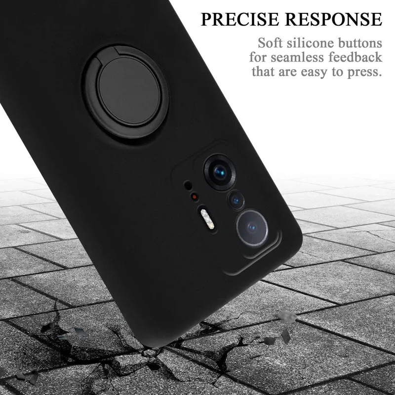 Cadorabo Hülle kompatibel mit Xiaomi 11T / 11T PRO Schutzhülle aus flexiblem TPU Silikon mit Ring