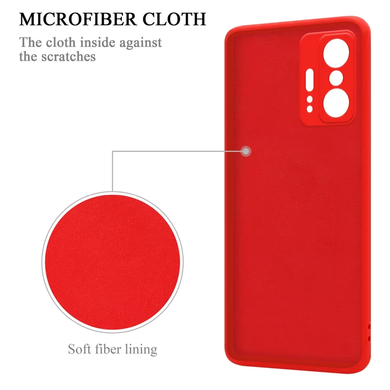 Cadorabo Hülle kompatibel mit Xiaomi 11T / 11T PRO Schutzhülle aus flexiblem TPU Silikon mit Ring