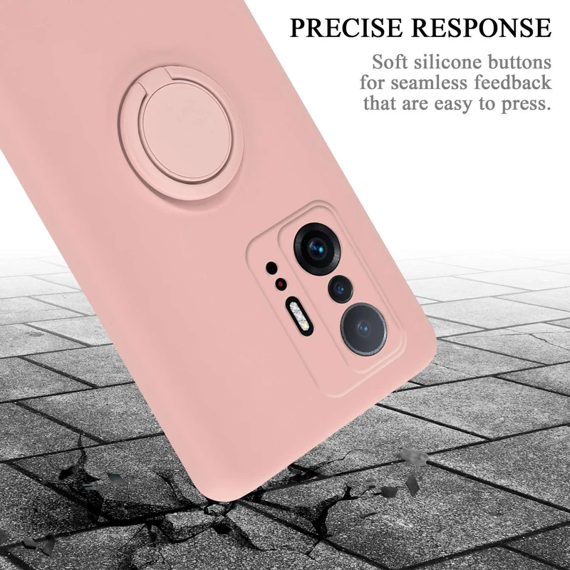 Cadorabo Hülle kompatibel mit Xiaomi 11T / 11T PRO Schutzhülle aus flexiblem TPU Silikon mit Ring