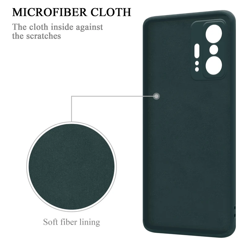 Cadorabo Hülle kompatibel mit Xiaomi 11T / 11T PRO Schutzhülle aus flexiblem TPU Silikon mit Ring