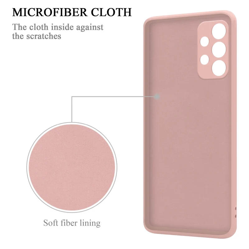 Cadorabo Hülle kompatibel mit Samsung Galaxy A73 5G Schutzhülle aus flexiblem TPU Silikon mit Ring