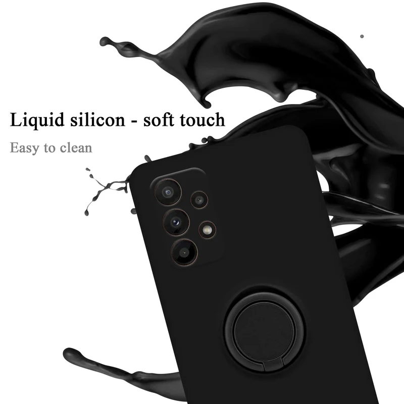 Cadorabo Hülle kompatibel mit Samsung Galaxy A23 4G Schutzhülle aus flexiblem TPU Silikon mit Ring
